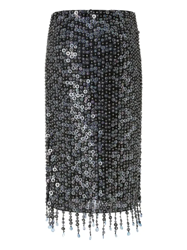 【関税&送料込】Pinko Skirts Grey PINKO Sequinned Midi Skirt | Grey | FARFETCH AU
