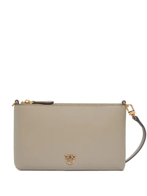 PINKO mini zip-fastening logo-plaque clutch bag
