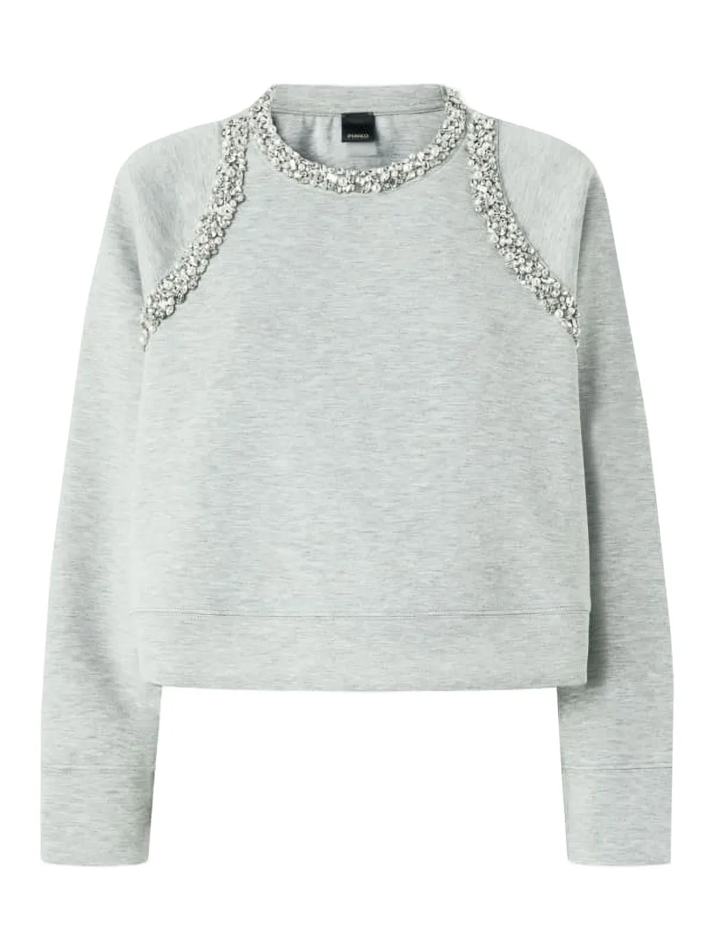 PINKO embellished-neckline sweatshirt | Grey | Image 1