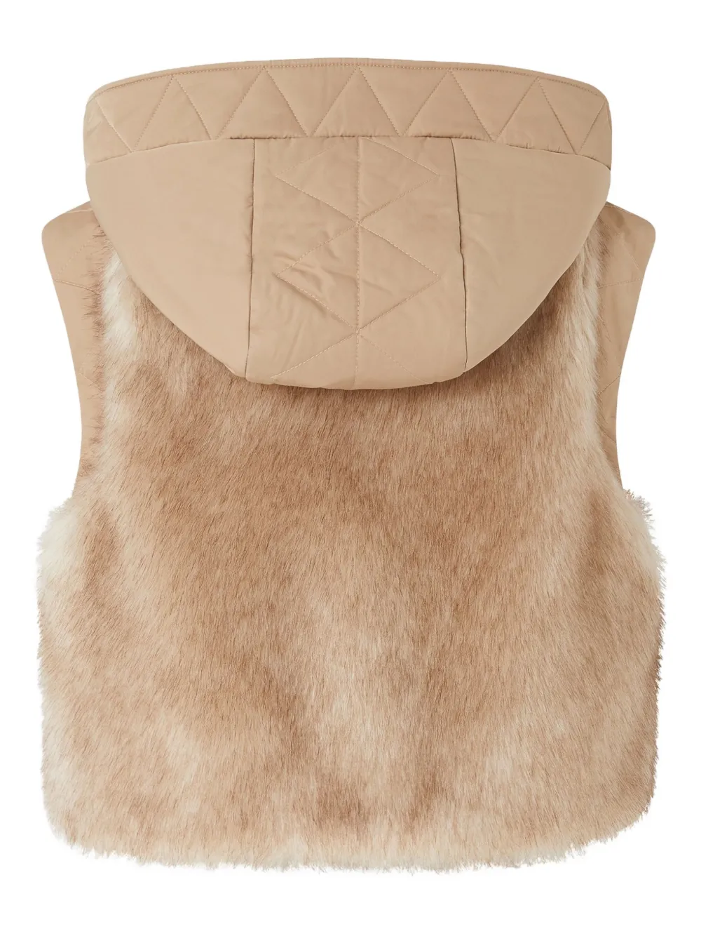 PINKO Gilet van imitatiebont met gewatteerd vlak Beige