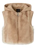 PINKO quilted-panel faux-fur gilet - Neutrals
