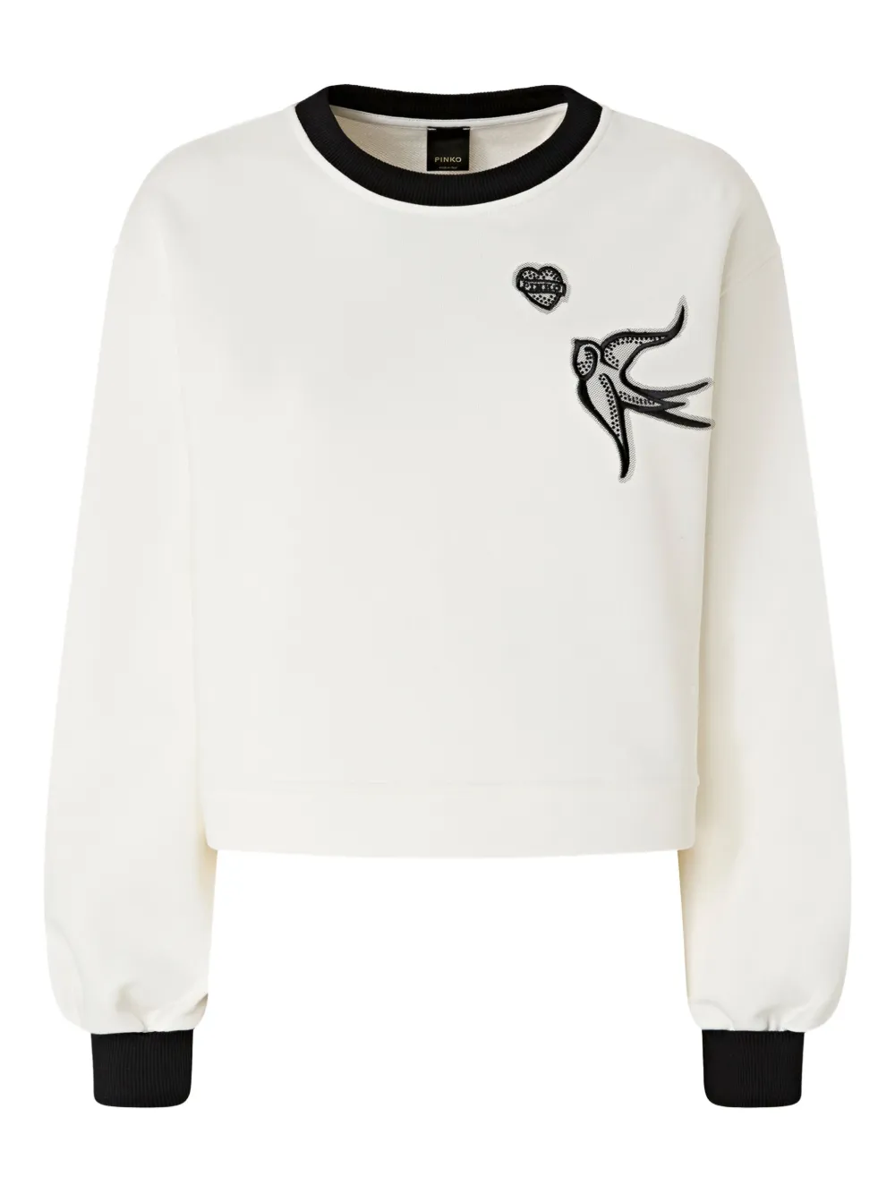 Pinko Crew-neck Sweatshirt In White