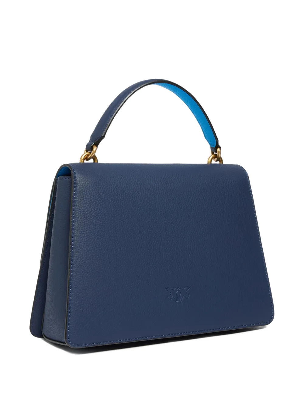PINKO Love-Birds leather tote bag Blauw