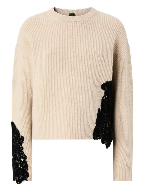 PINKO lace-appliqué sweater