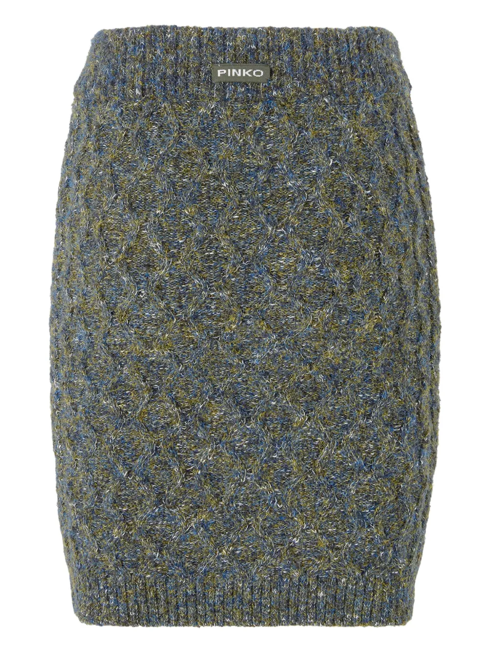 PINKO cable-knit embellished mini skirt - Groen