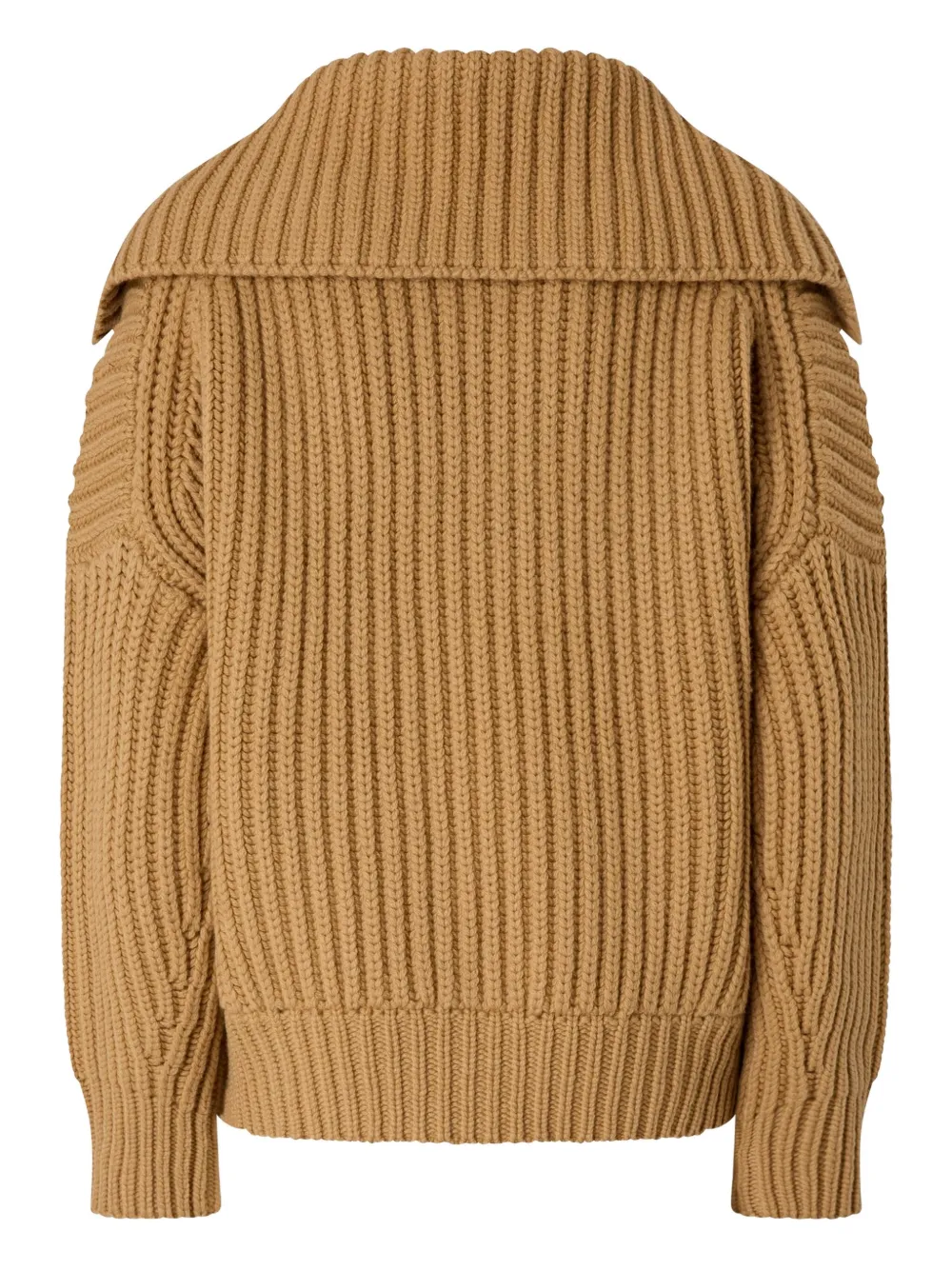 PINKO ribbed zip-up cardigan Beige