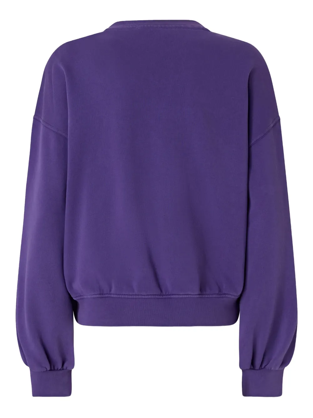 PINKO embroidered-logo cotton sweatshirt Paars