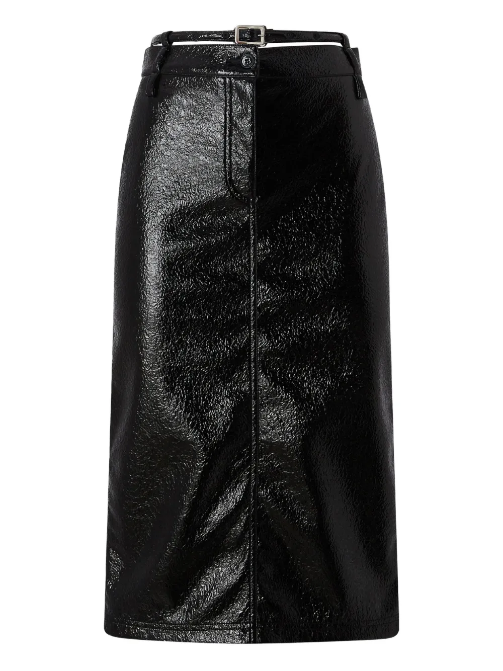 Pinko Belted Midi Skirt In Black