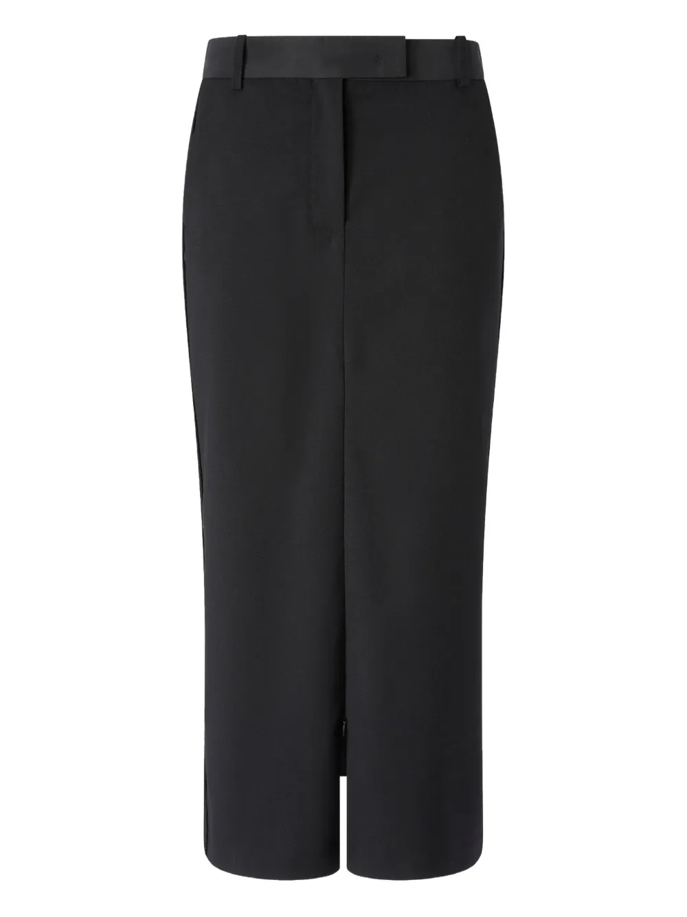 Pinko High-waisted Slit Midi Skirt In Black