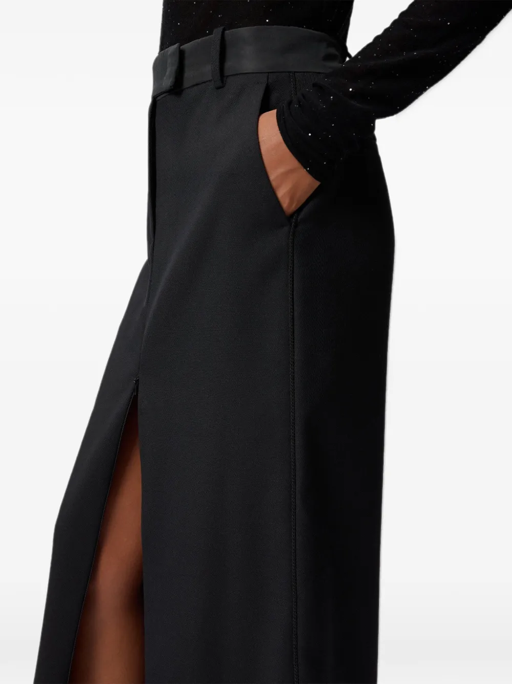 PINKO High waist rok met split Zwart