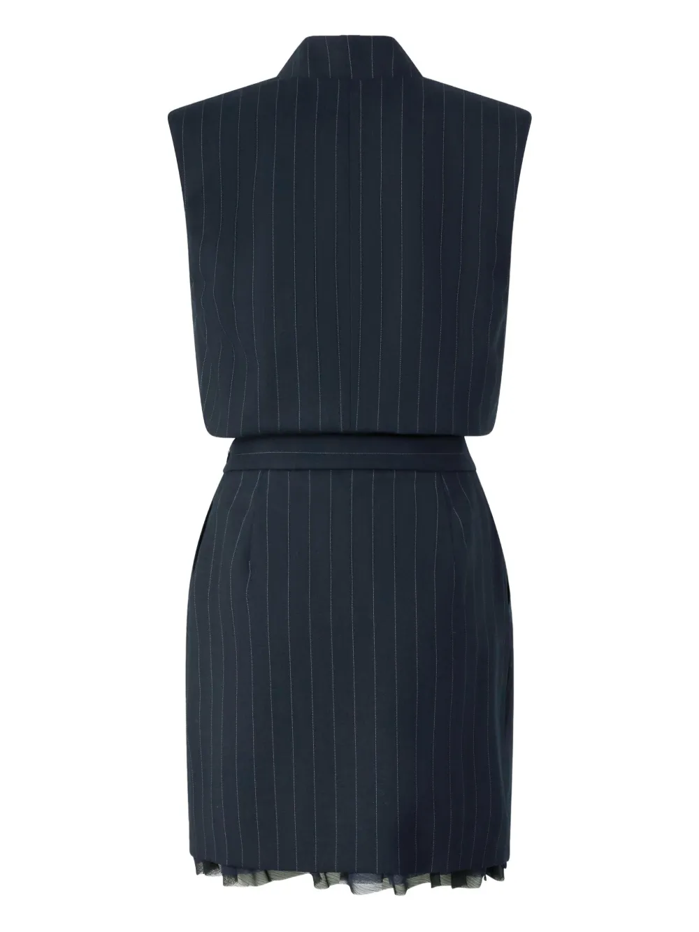 PINKO pinstripe wrap mini dress - Blauw