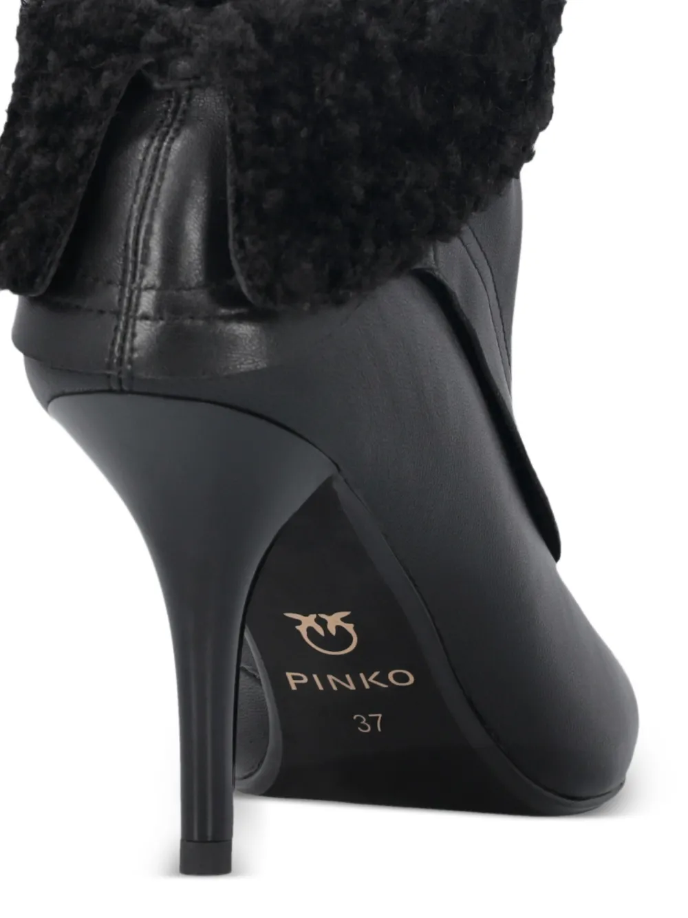 PINKO 90 mm laarzen met logo Zwart