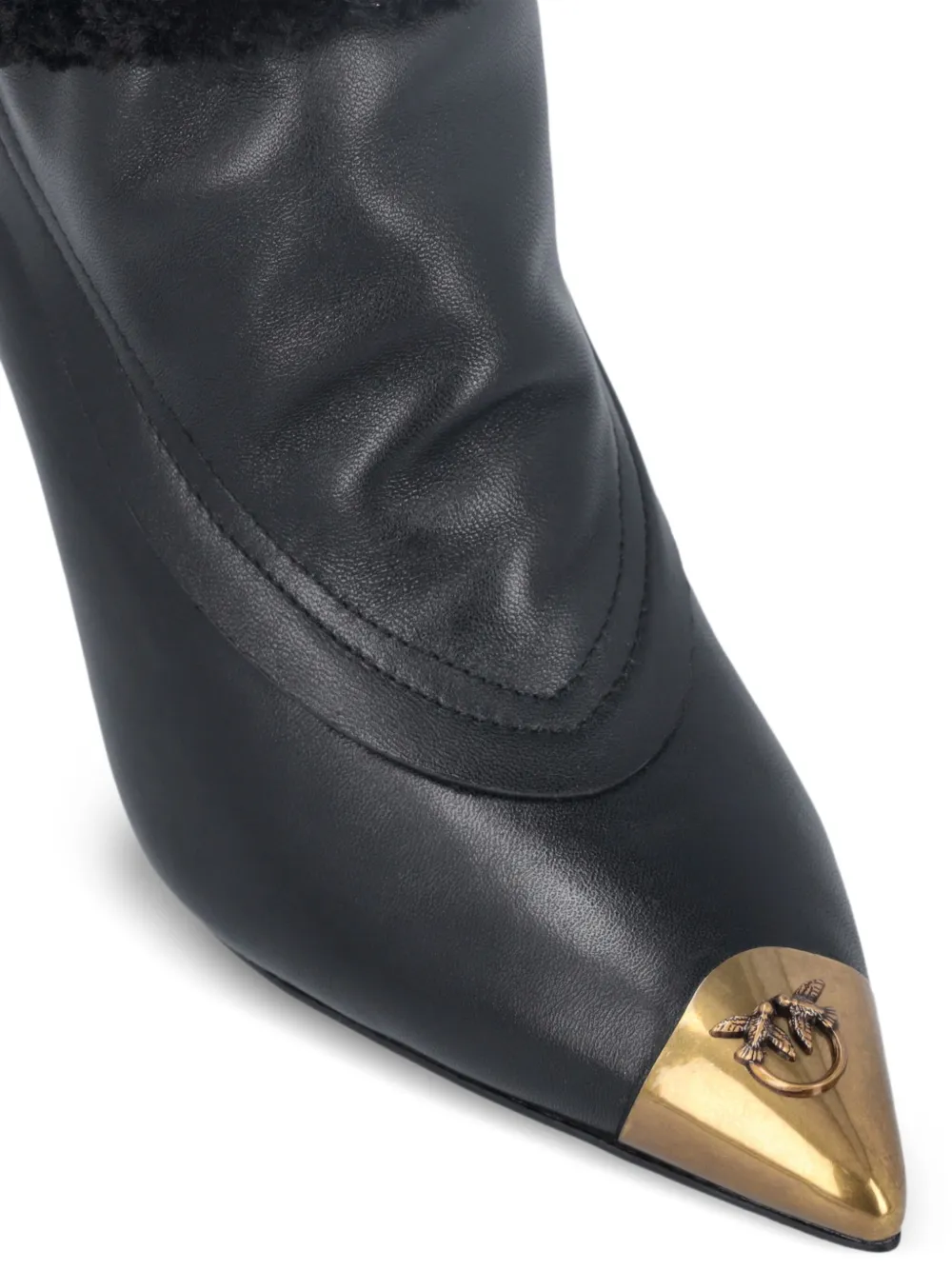 PINKO 90 mm laarzen met logo Zwart