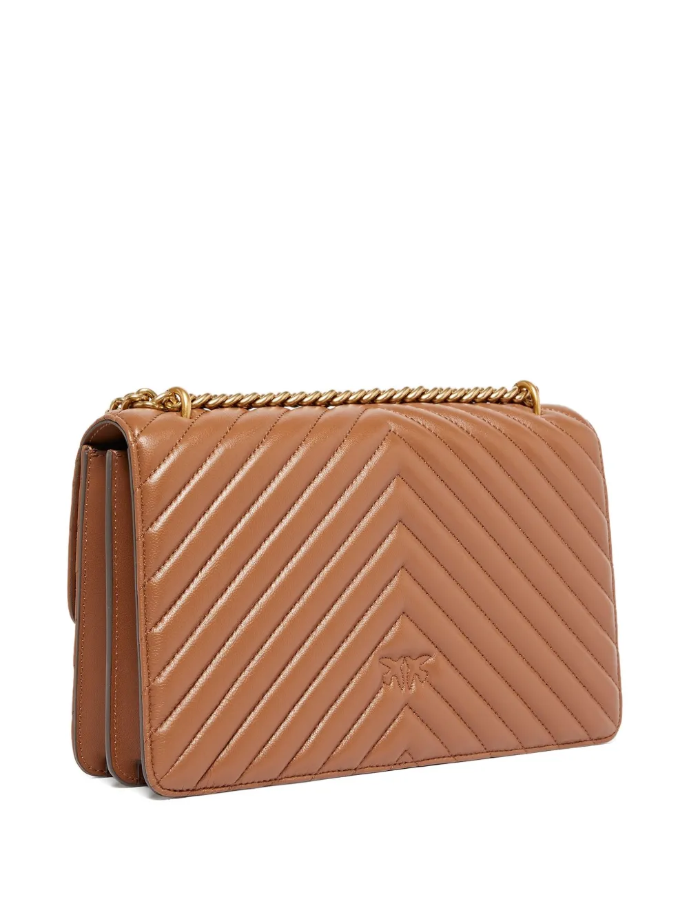 PINKO Gewatteerde crossbodytas met chevron detail Bruin
