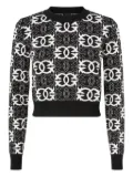 PINKO geometric-pattern sweater - Black