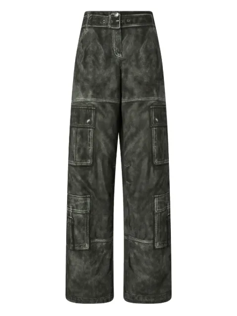 PINKO pantalones rectos con efecto envejecido