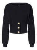 PINKO button-detailed fitted sweatshirt - Blue