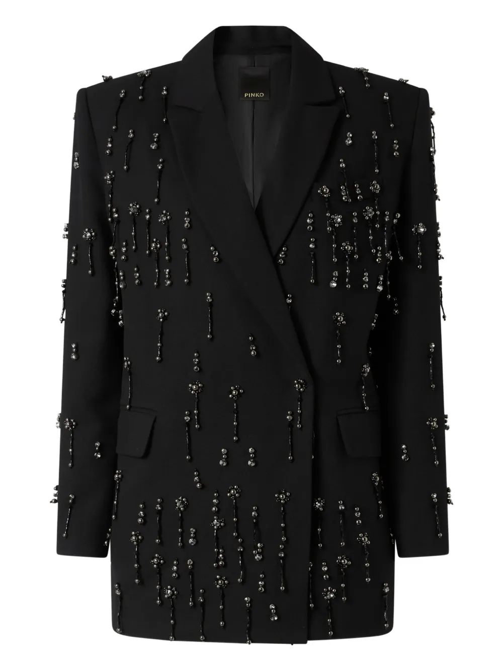 Pinko Pallauovo Double-breasted Blazer In Black