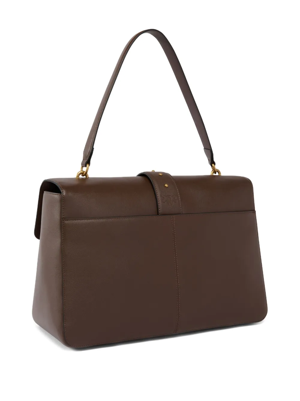 PINKO Love Birds shopper met gesp - Bruin
