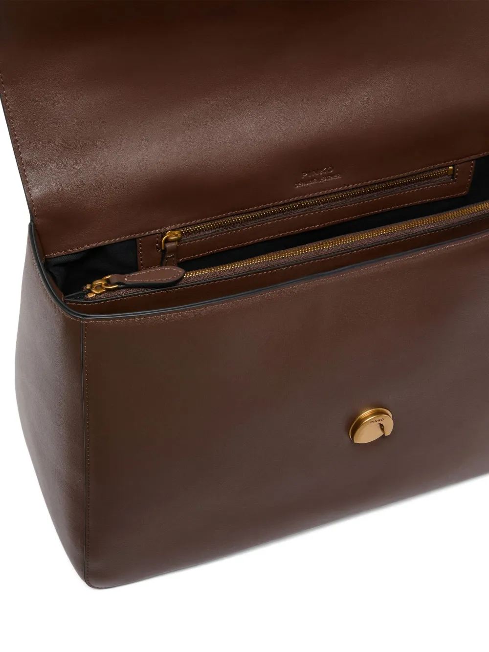 PINKO Love Birds shopper met gesp Bruin