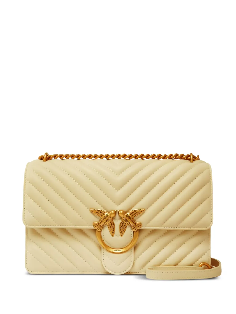 PINKO bird-embellishment shoulder bag | Neutrals | Image 1