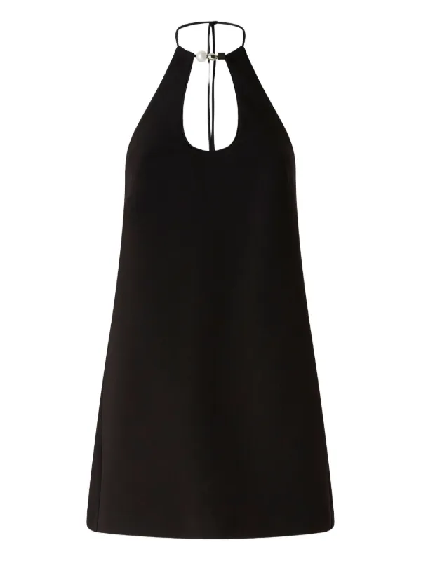 PINKO halter-neck tie-fastening Cocktail Dress | Black | FARFETCH PINKO halter-neck tie-fastening Cocktail Dress | Black | FARFETCH