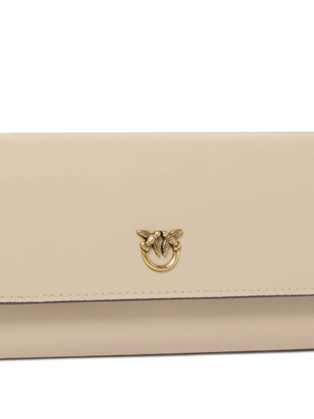 PINKO Leren portemonnee Beige