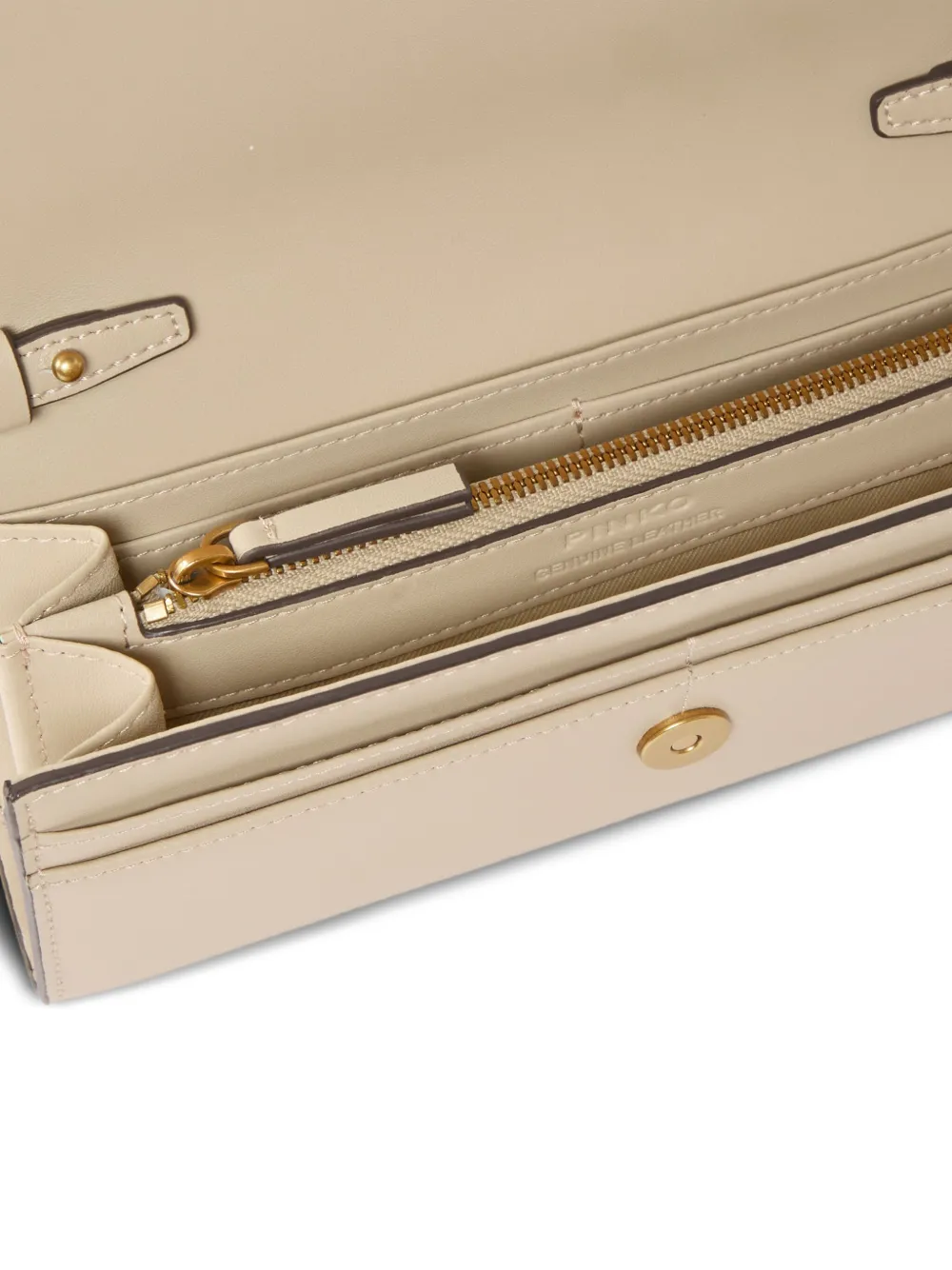 PINKO Leren portemonnee Beige