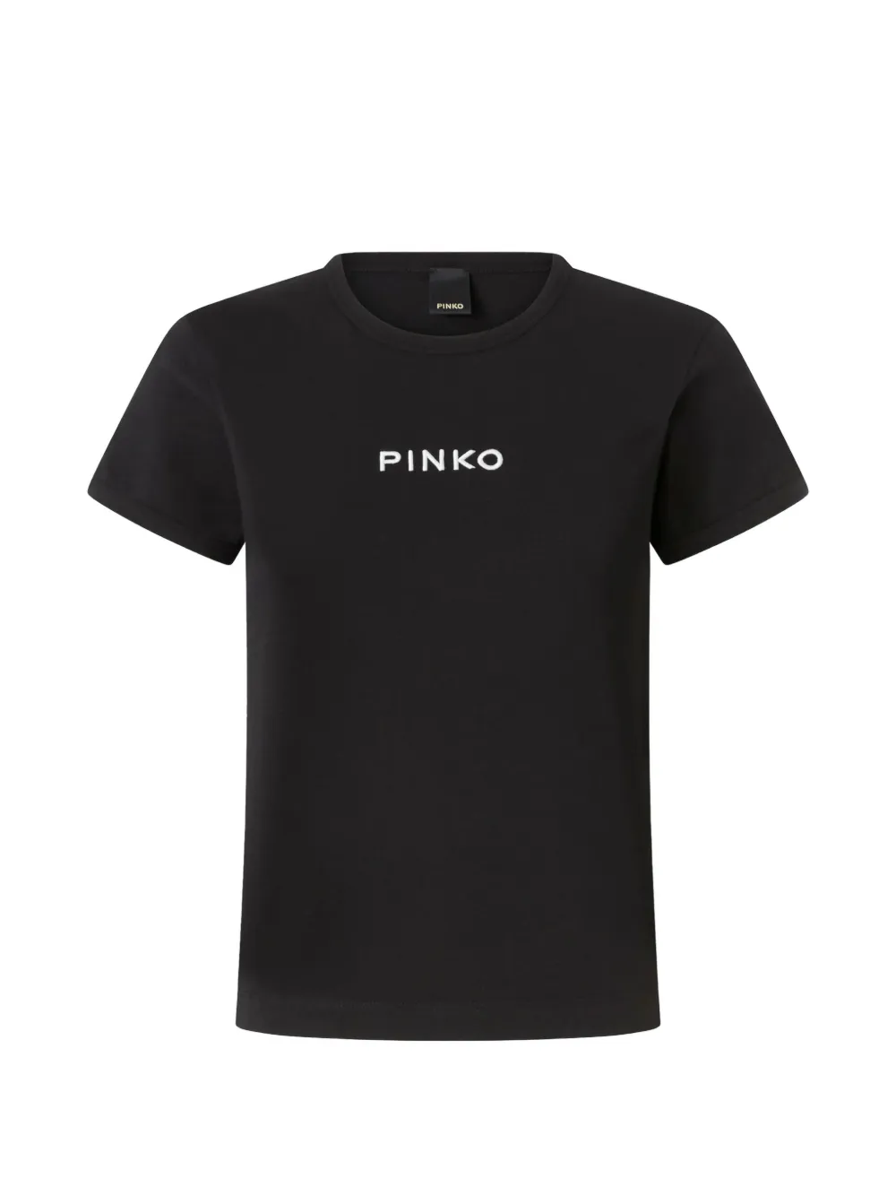 PINKO logo-embroidered cotton T-shirt - Nero