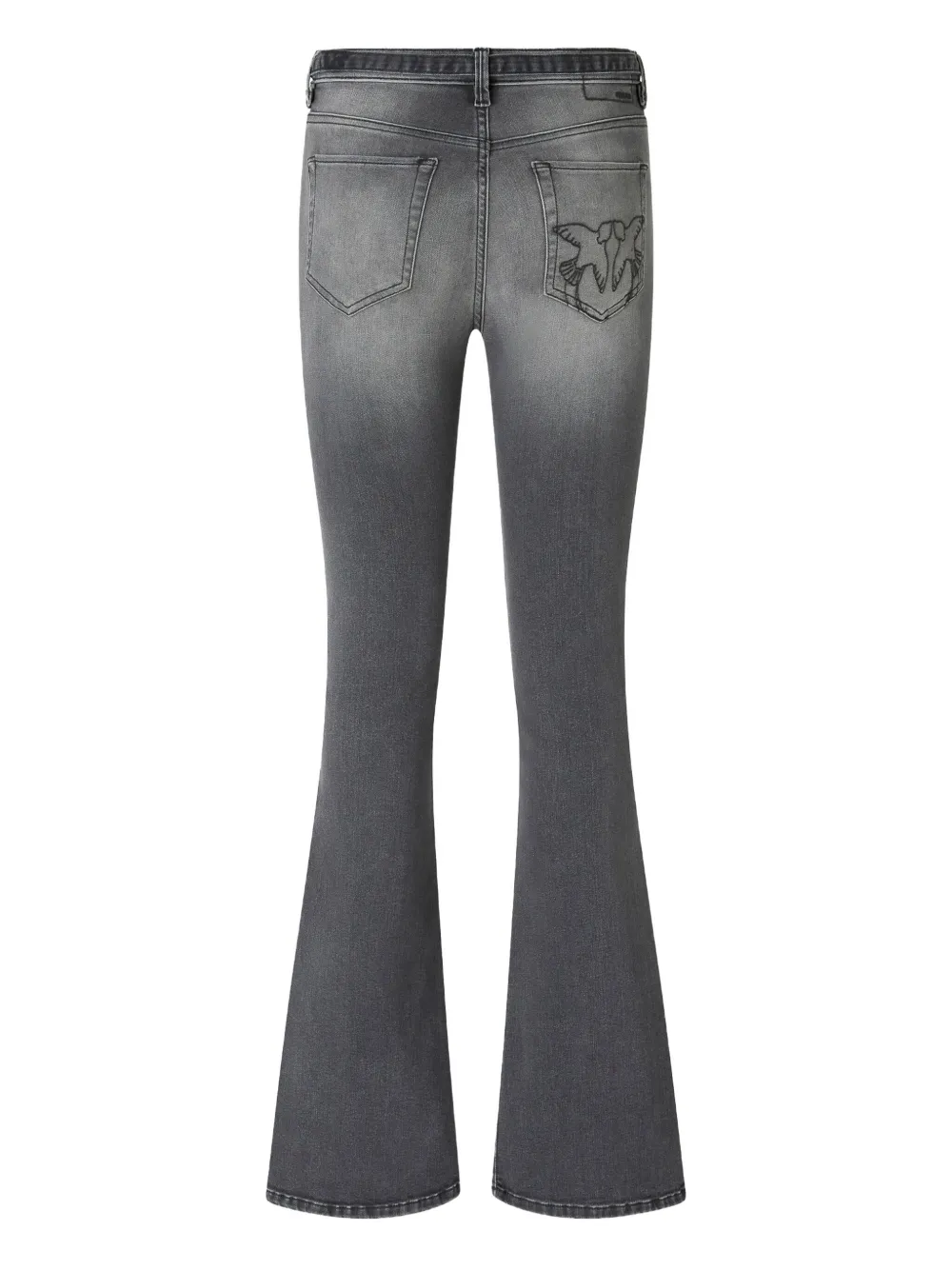 PINKO Flared jeans met borduurwerk - Grijs