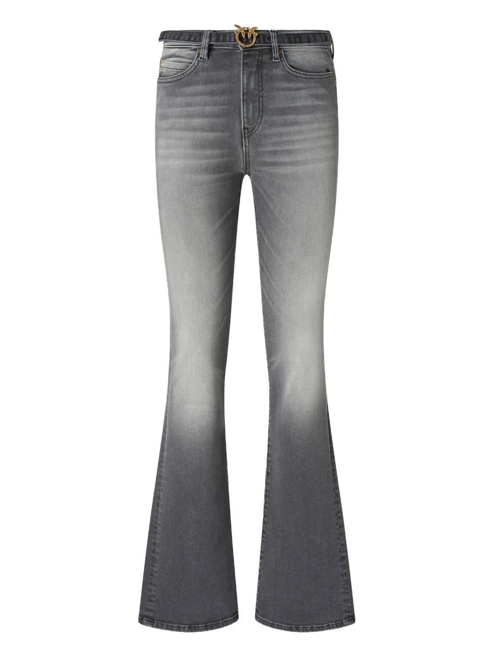 PINKO Flared jeans met borduurwerk Grijs