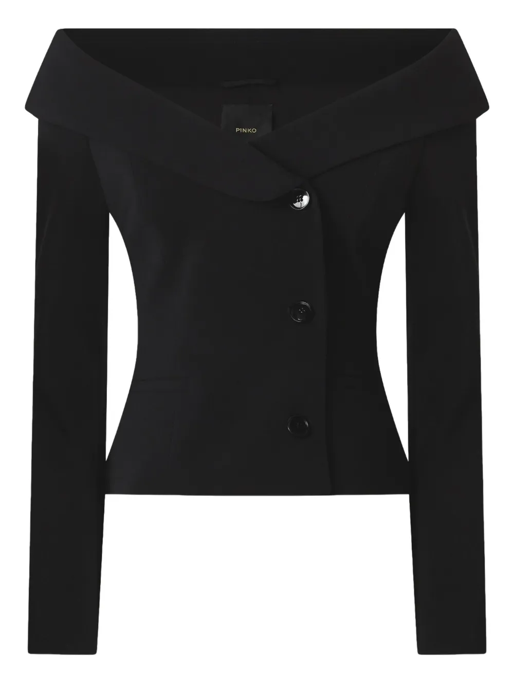 PINKO off-shoulder buttoned jacket | Black | Image 1