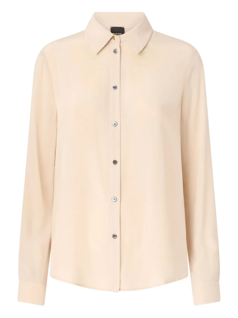 button-down silk shirt
