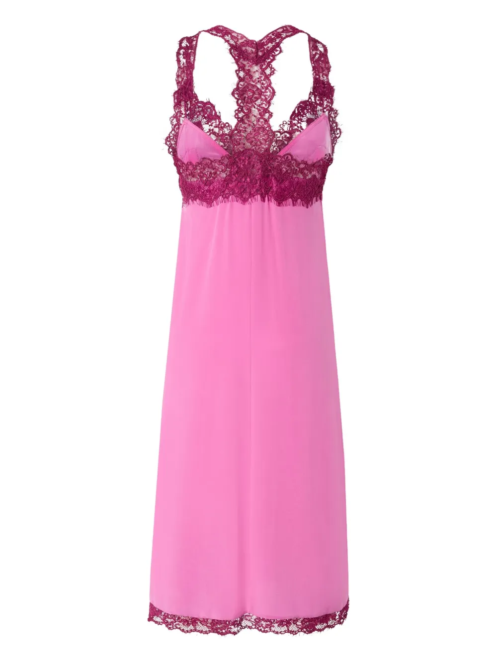 Pinko Silk And Lace Lingerie Dress In Pink