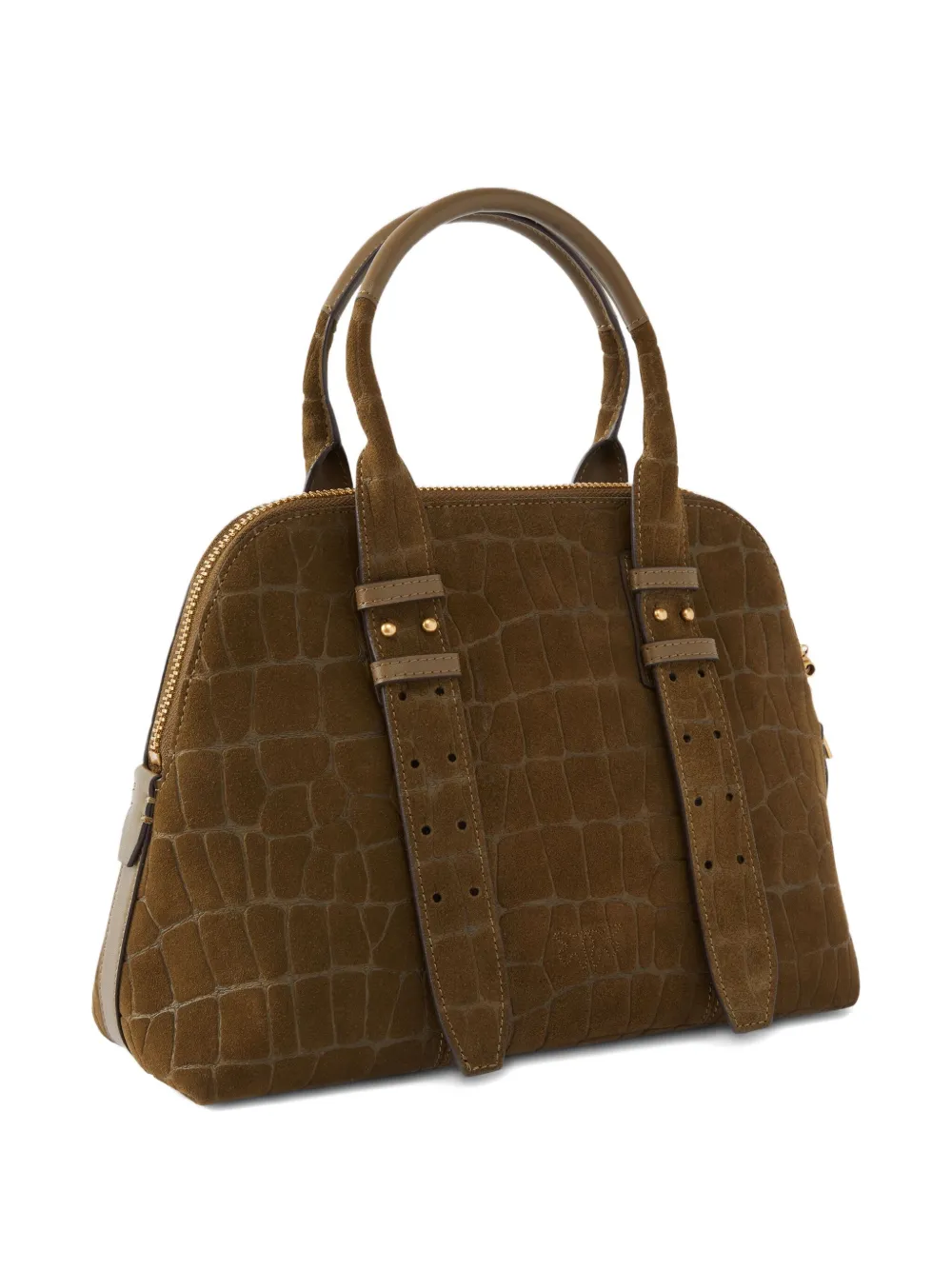 PINKO Schoudertas met krokodillenleer-reliëf - Groen