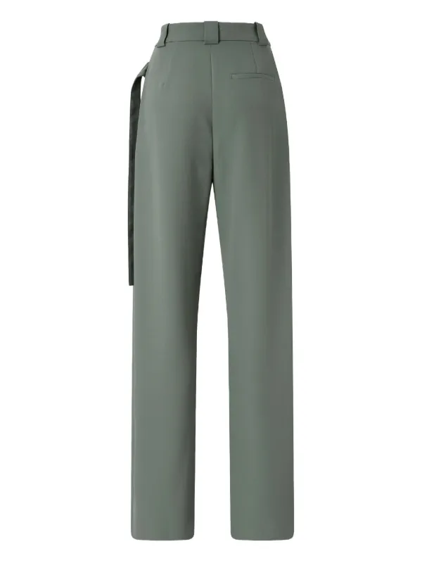 PINKO wrap-front Pleated Trousers | Green | FARFETCH