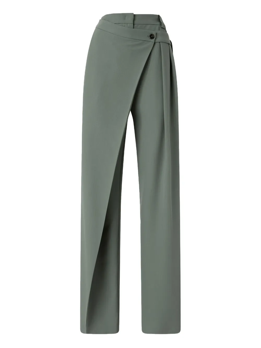 PINKO Geplooide broek met gewikkeld effect Groen