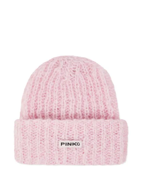 PINKO ribbed-knit beanie