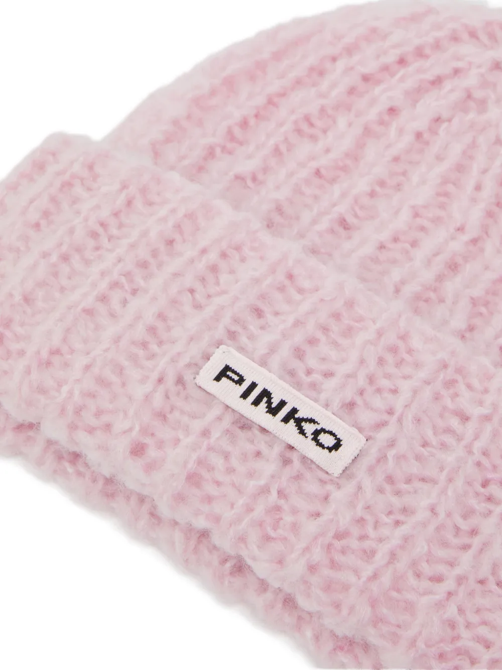 PINKO Ribgebreide muts Roze