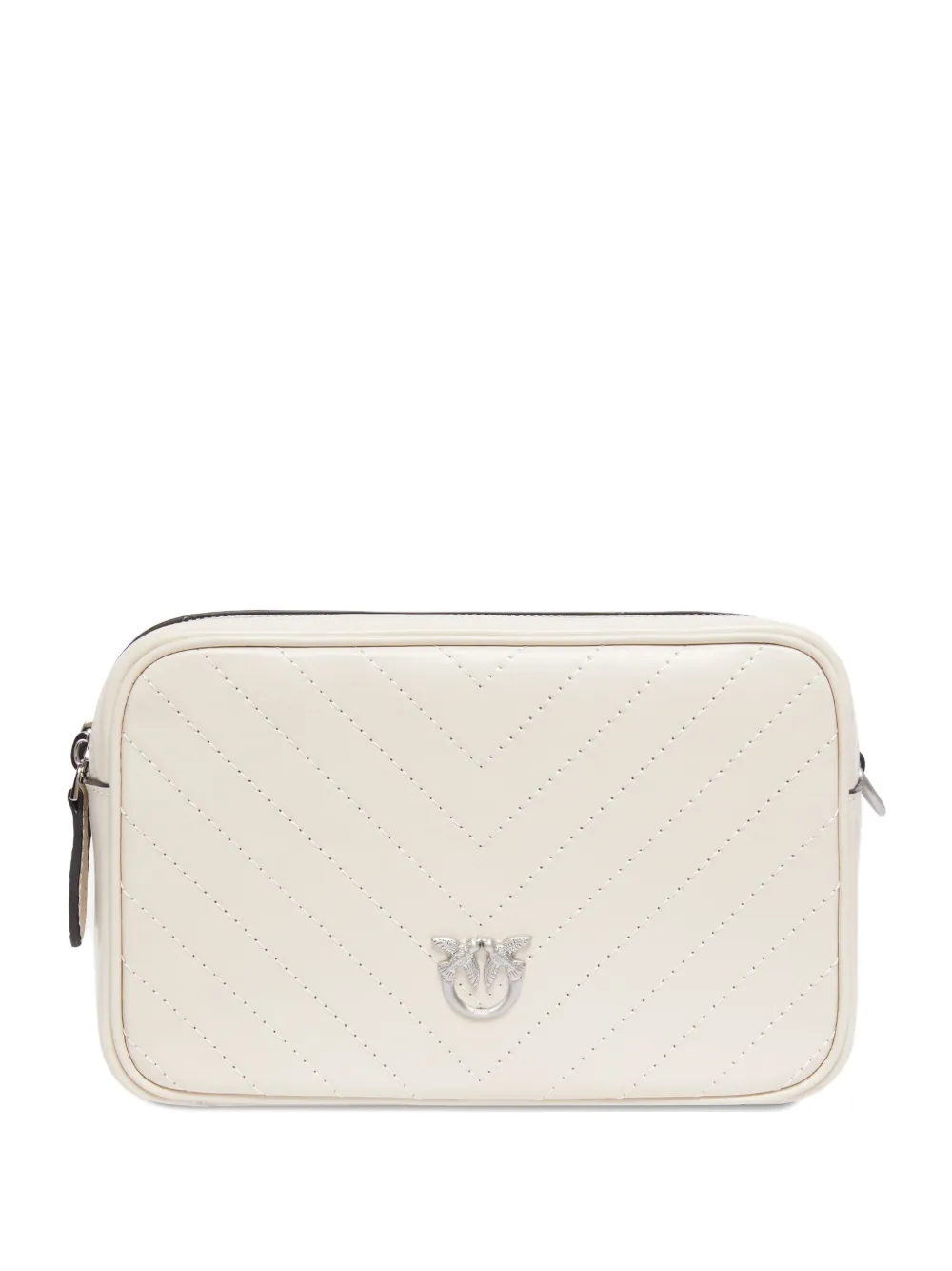 PINKO Gewatteerde crossbodytas met chevron detail Wit