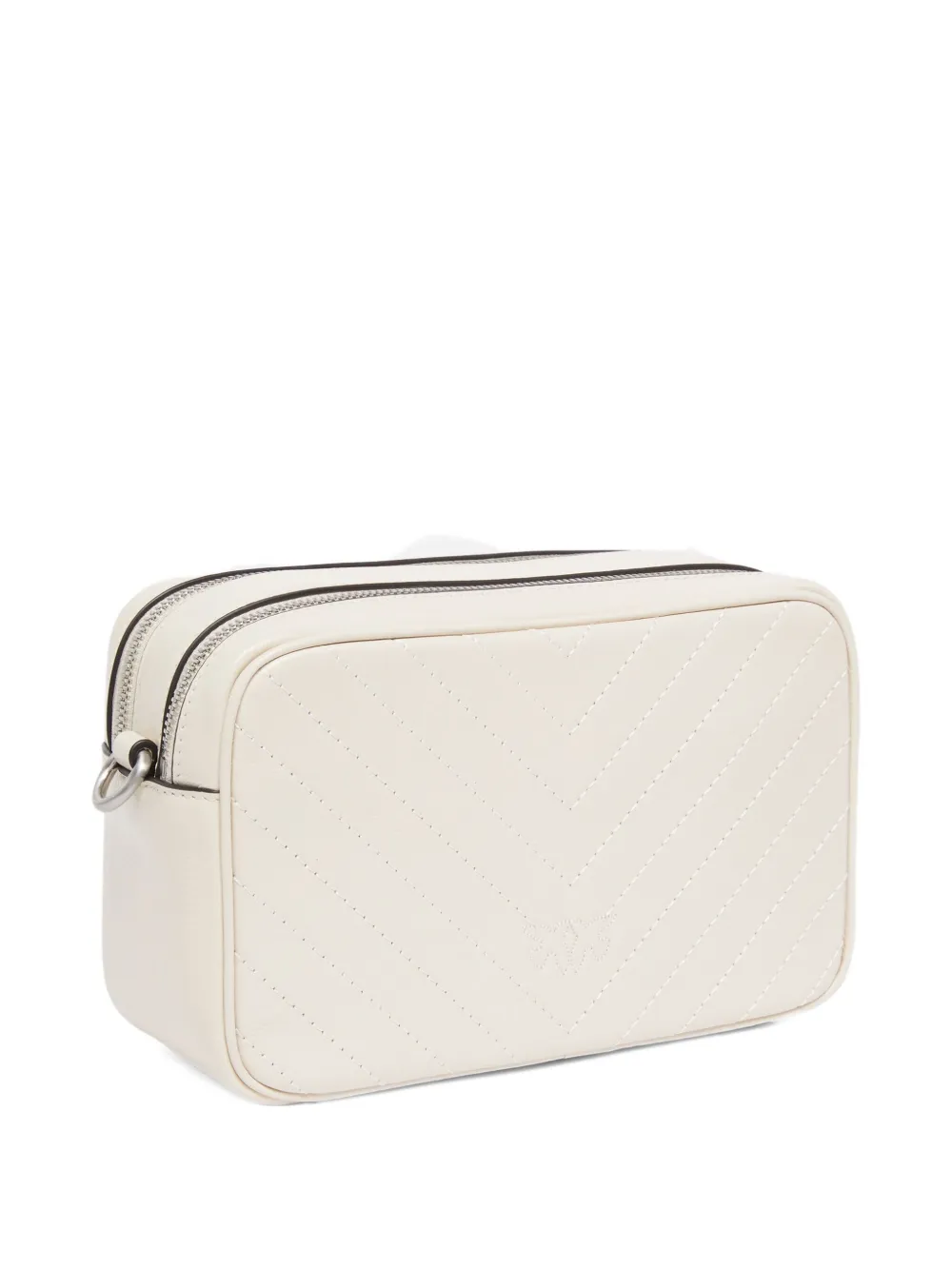 PINKO Gewatteerde crossbodytas met chevron detail Wit