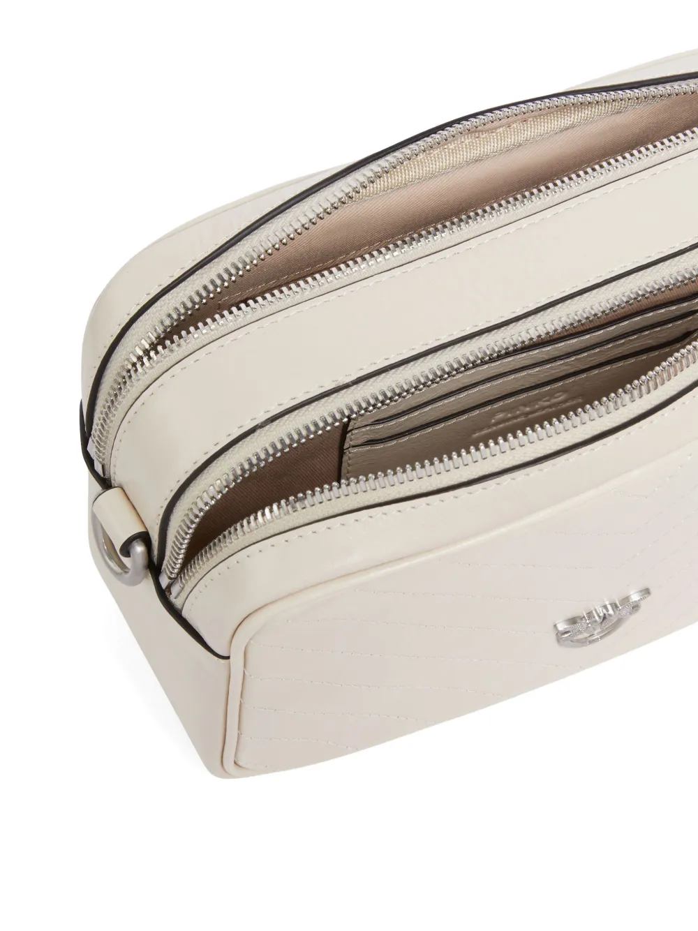 PINKO Gewatteerde crossbodytas met chevron detail Wit
