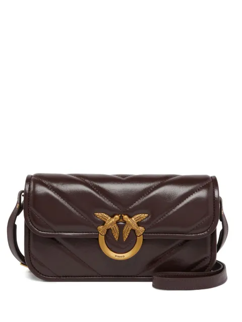 PINKO quilted birds-embellished cross body bag