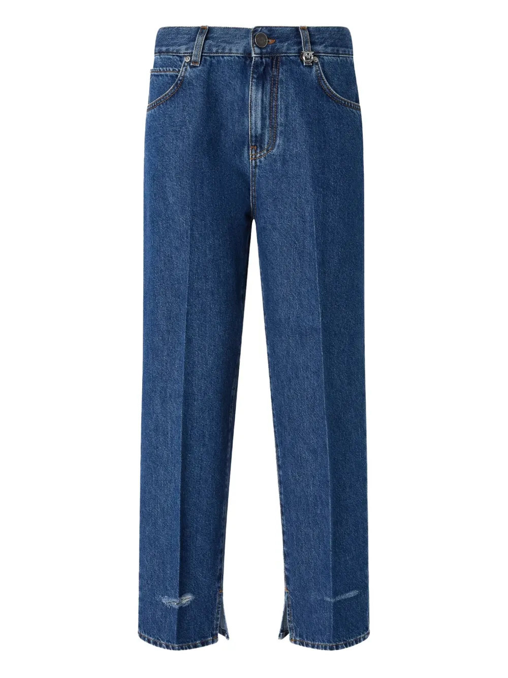 split-hem jeans