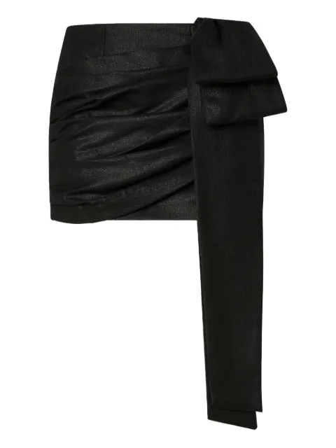 PINKO bow-detail draped mini skirt