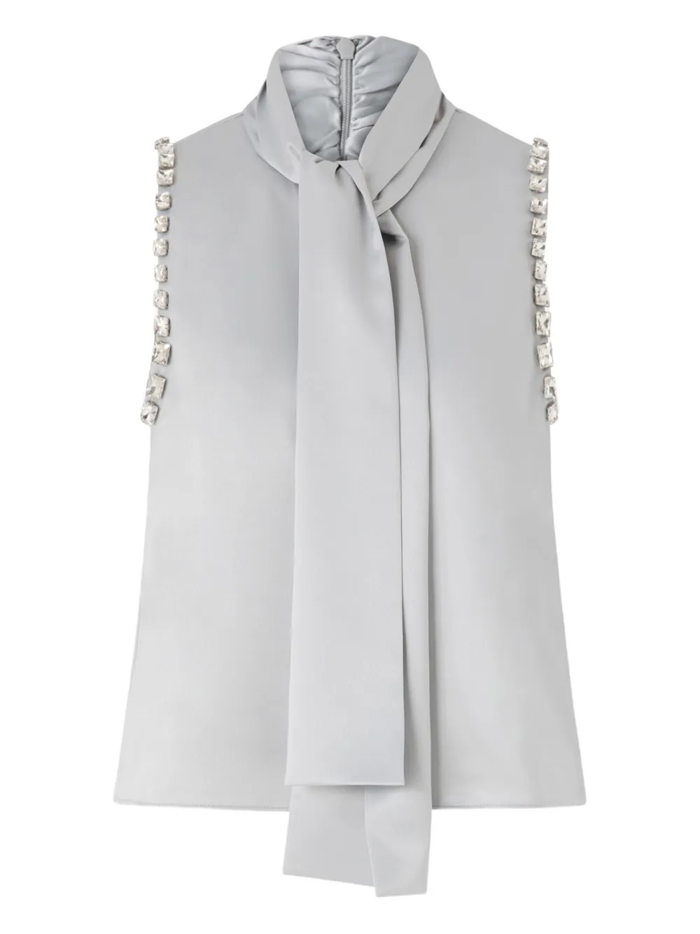 PINKO tie-detail top - Grau