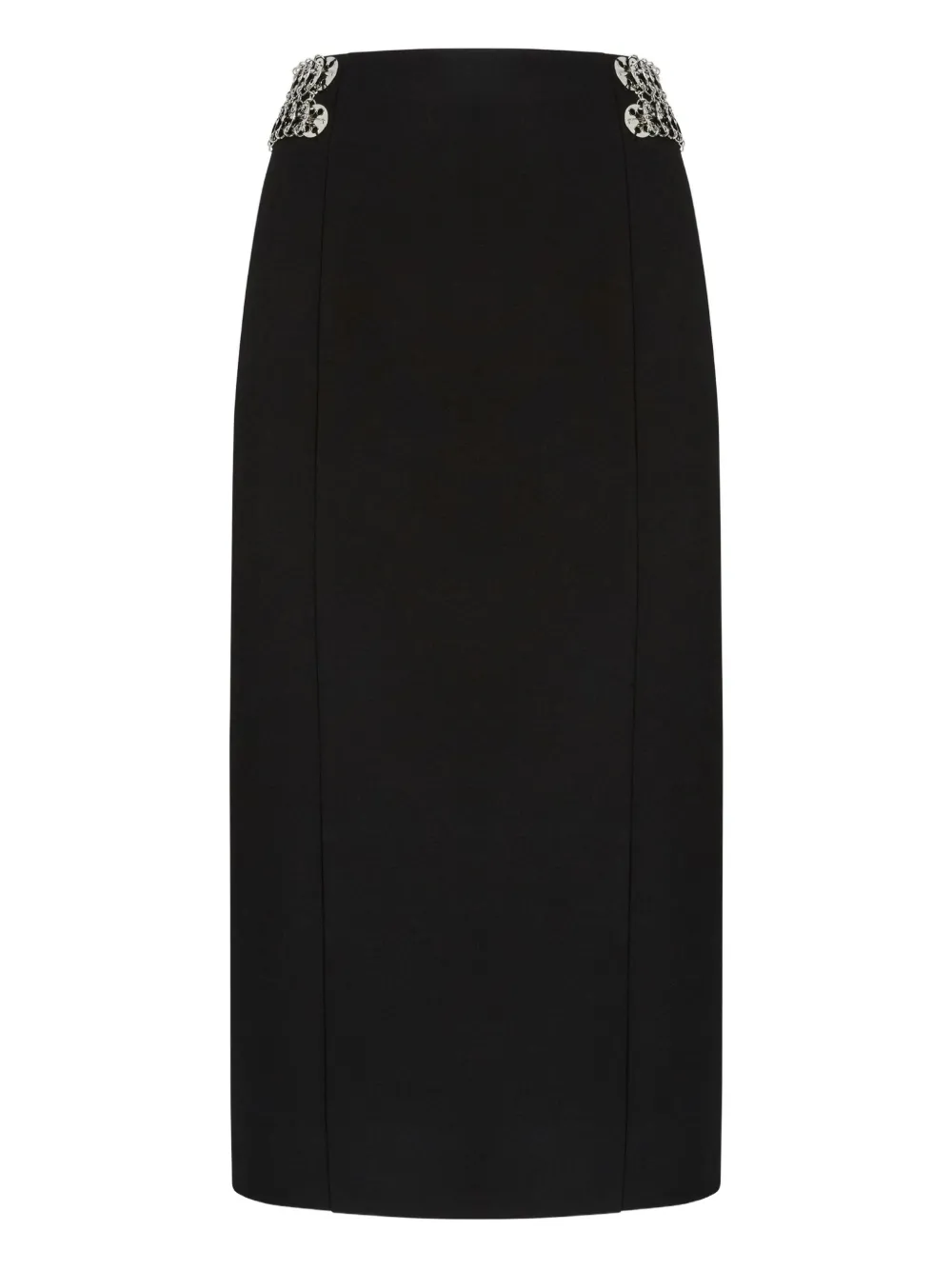 Pinko Chain-embellished Pencil Skirt In Black