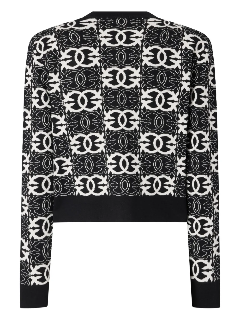 Pinko Cardigan With Love Birds Logo In Black