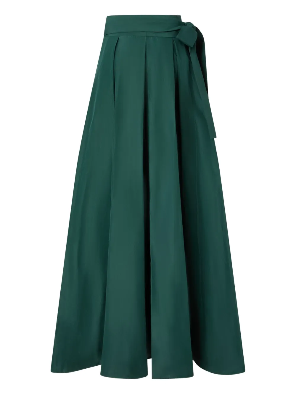 PINKO pleated tie-belt maxi skirt - Groen