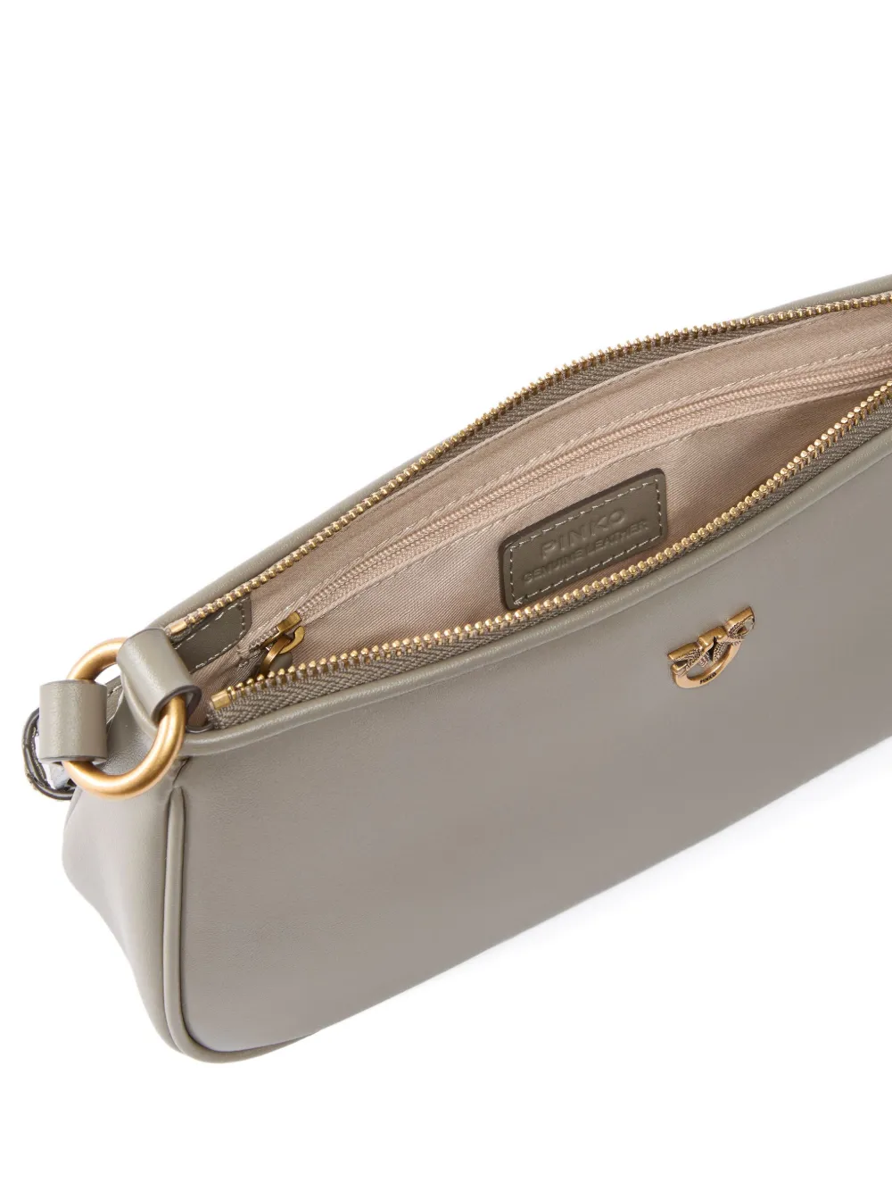 PINKO Leren shopper Grijs